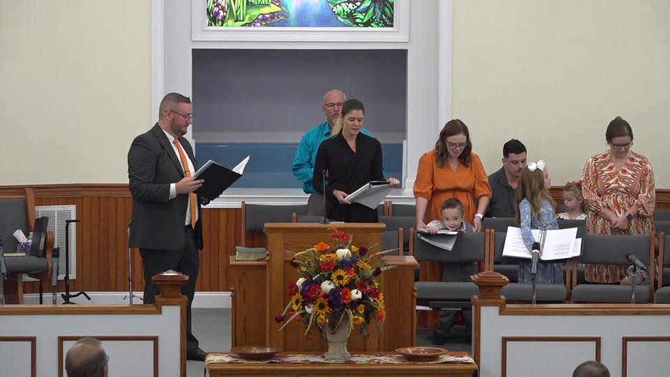 Sunday service in the sanctuary